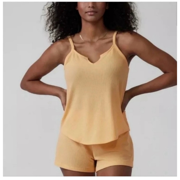 Athleta Casual Lounge Tank Top Size M Yellow - Picture 2 of 9